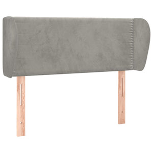 vidaXL Tête de lit avec oreilles gris clair 83x23x78/88 cm velours