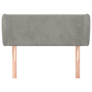 vidaXL Tête de lit avec oreilles gris clair 83x23x78/88 cm velours