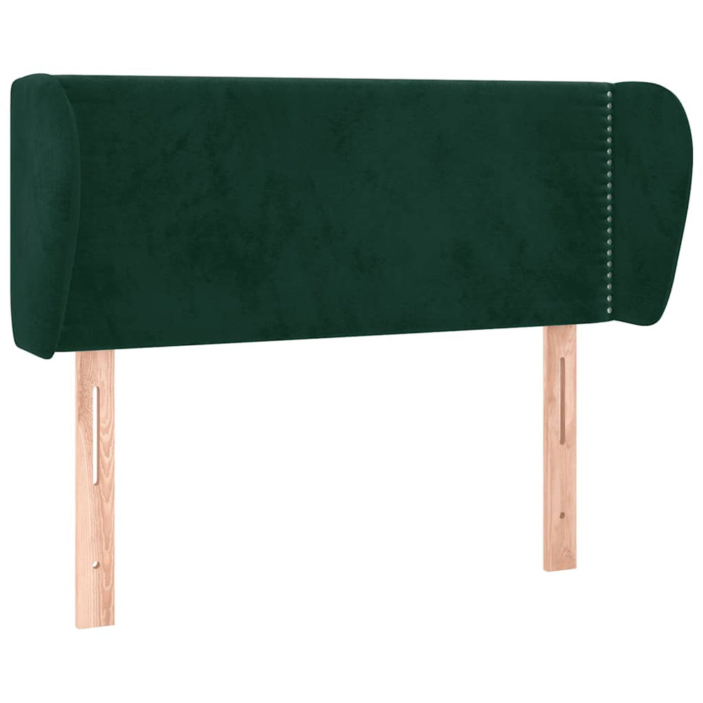 Kopfteil mit Ohren Dunkelgrün 83x23x78/88 cm Samt