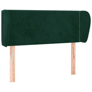 vidaXL Tête de lit à oreilles vert foncé 83x23x78/88 cm velours