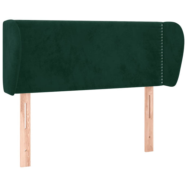 vidaXL Tête de lit à oreilles vert foncé 83x23x78/88 cm velours