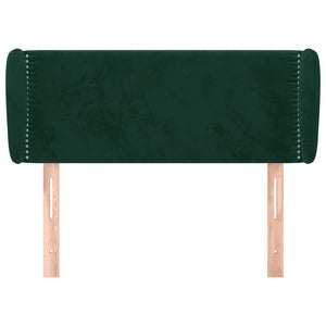 vidaXL Tête de lit à oreilles vert foncé 83x23x78/88 cm velours