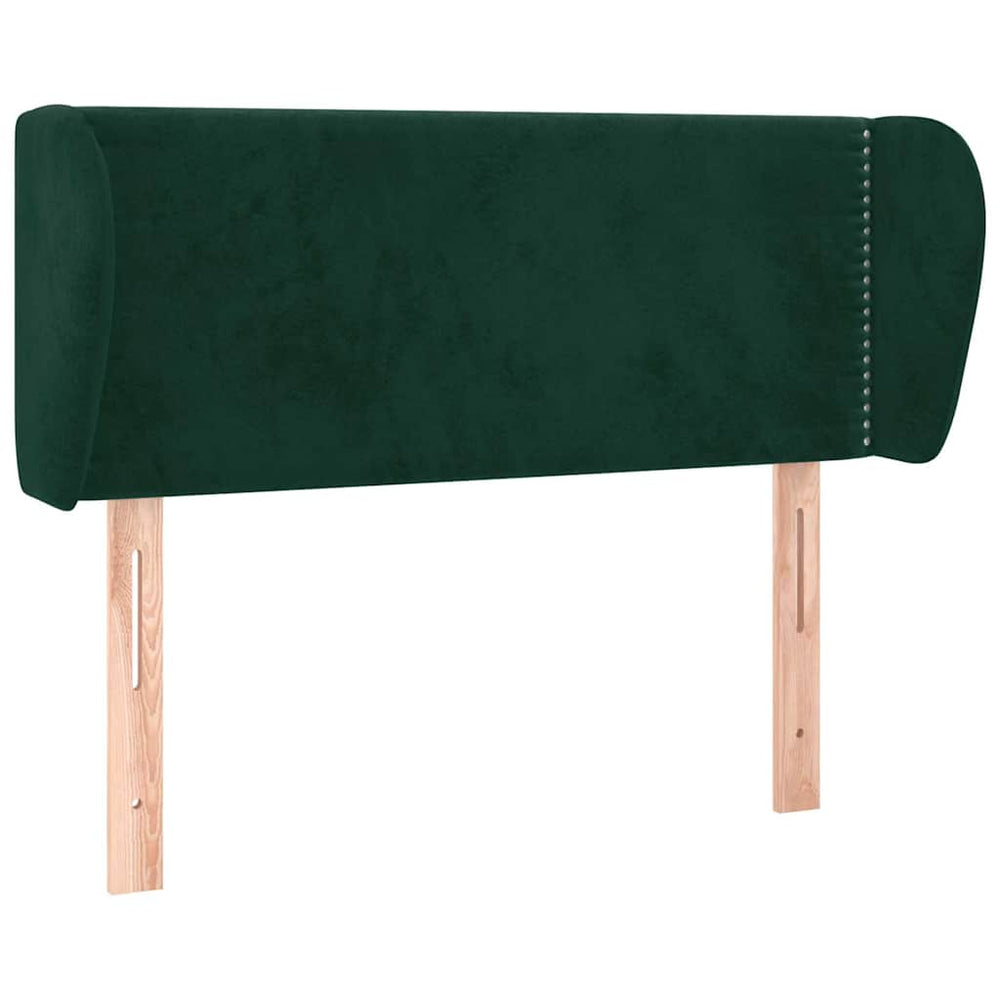 Kopfteil mit Ohren Dunkelgrün 103x23x78/88 cm Samt