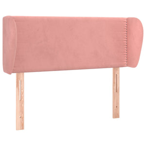 vidaXL Tête de lit à oreilles Rose 103x23x78/88 cm Velours