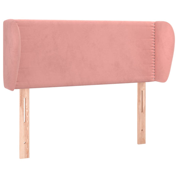vidaXL Tête de lit à oreilles Rose 103x23x78/88 cm Velours