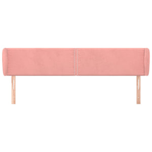 Kopfteil mit Ohren Rosa 163x23x78/88 cm Samt