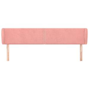 vidaXL Tête de lit avec oreilles rose 183x23x78/88 cm velours