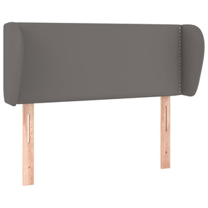 vidaXL Tête de lit à oreilles Gris 83x23x78/88 cm Similicuir