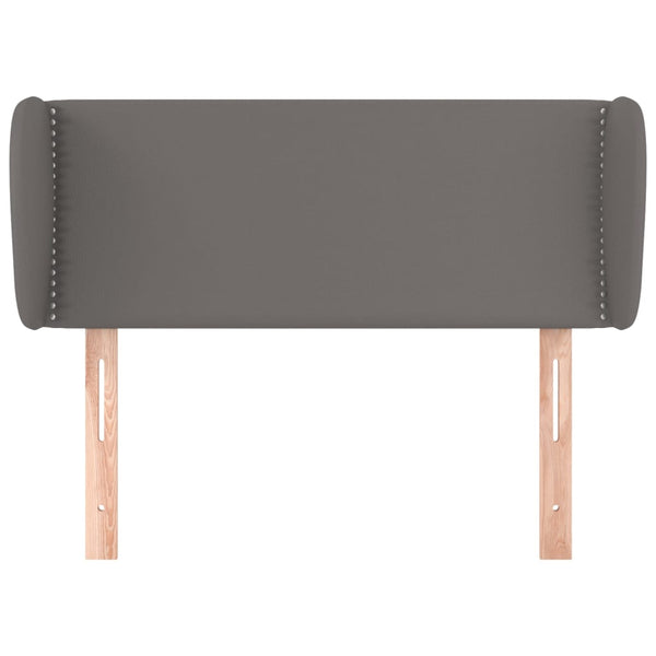 vidaXL Tête de lit à oreilles Gris 83x23x78/88 cm Similicuir