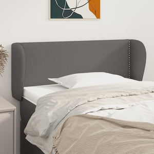 vidaXL Tête de lit à oreilles Gris 83x23x78/88 cm Similicuir