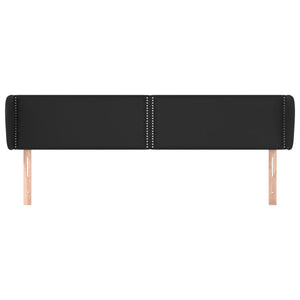 Kopfteil mit Ohren Schwarz 183x23x78/88 cm Kunstleder