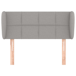 Kopfteil mit Ohren Hellgrau 83x23x78/88 cm Stoff