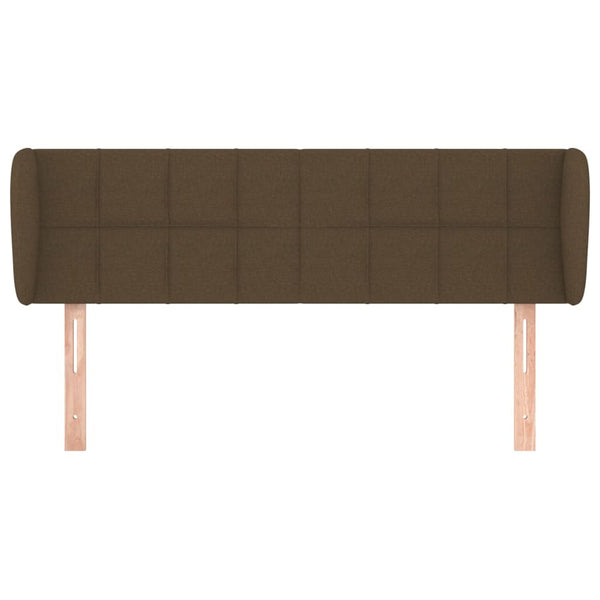 Kopfteil mit Ohren Dunkelbraun 147x23x78/88 cm Stoff