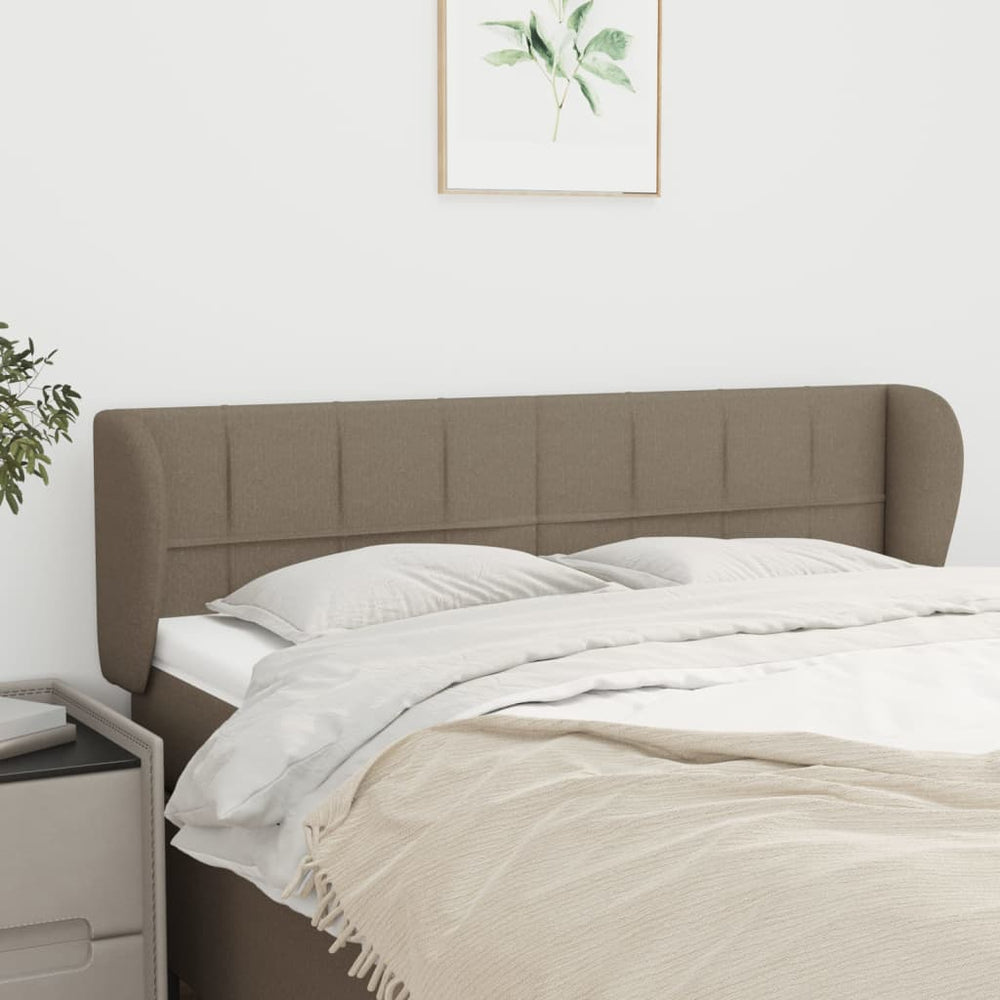 Kopfteil mit Ohren Taupe 147x23x78/88 cm Stoff