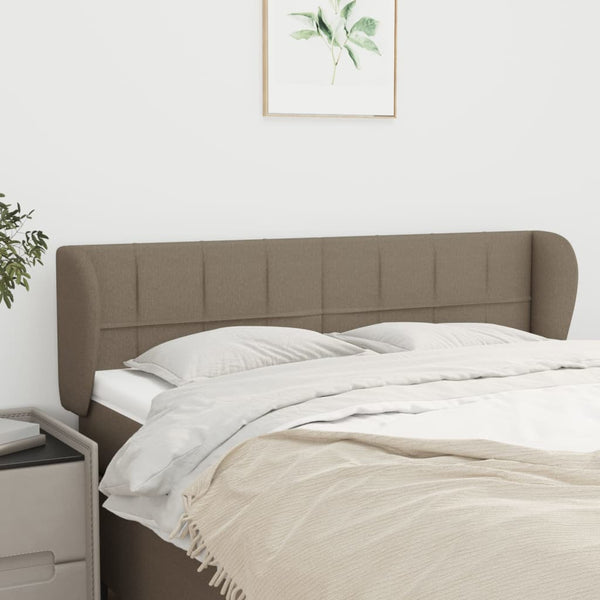 Kopfteil mit Ohren Taupe 147x23x78/88 cm Stoff