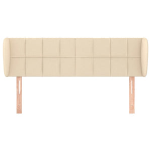 Kopfteil mit Ohren Creme 147x23x78/88 cm Stoff