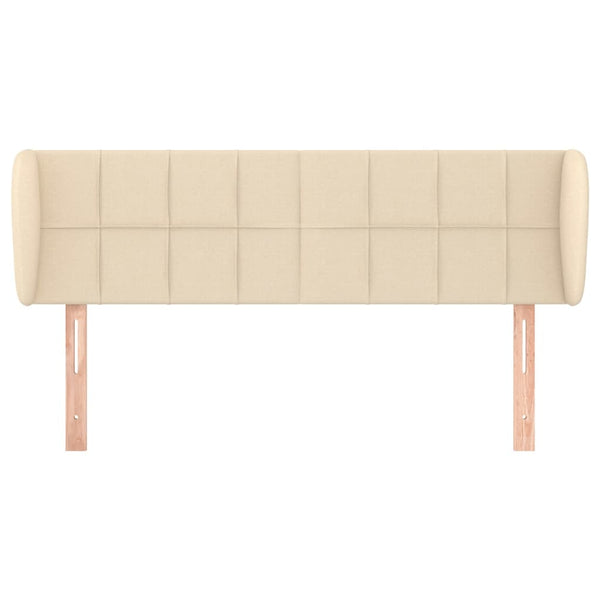 Kopfteil mit Ohren Creme 147x23x78/88 cm Stoff