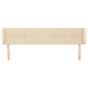 Kopfteil mit Ohren Creme 163x23x78/88 cm Stoff