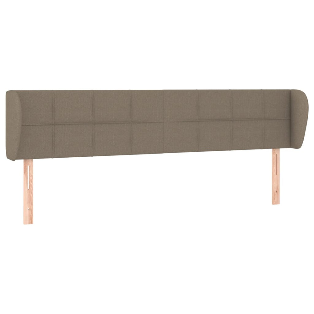 Kopfteil mit Ohren Taupe 183x23x78/88 cm Stoff
