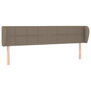Kopfteil mit Ohren Taupe 203x23x78/88 cm Stoff