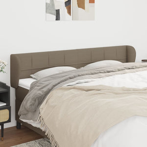 Kopfteil mit Ohren Taupe 203x23x78/88 cm Stoff
