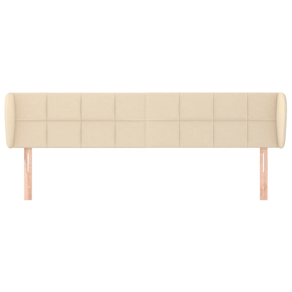 Kopfteil mit Ohren Creme 203x23x78/88 cm Stoff
