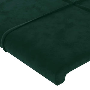 Kopfteil mit Ohren Dunkelgrün 83x23x78/88 cm Samt