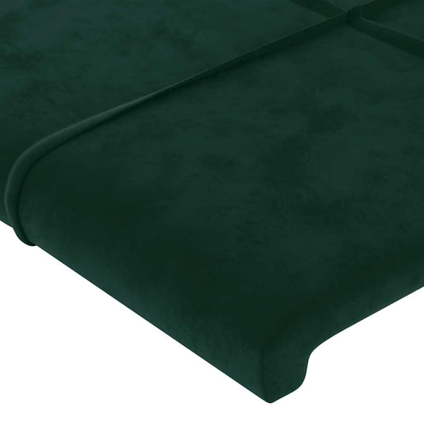 Kopfteil mit Ohren Dunkelgrün 83x23x78/88 cm Samt