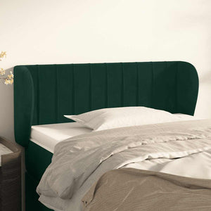 Kopfteil mit Ohren Dunkelgrün 83x23x78/88 cm Samt
