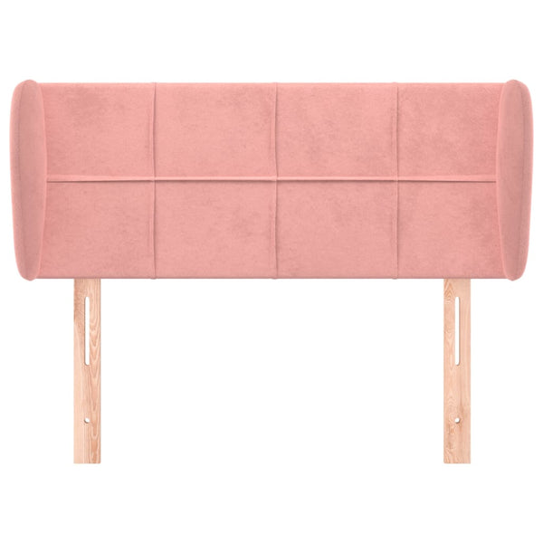 Kopfteil mit Ohren Rosa 93x23x78/88 cm Samt