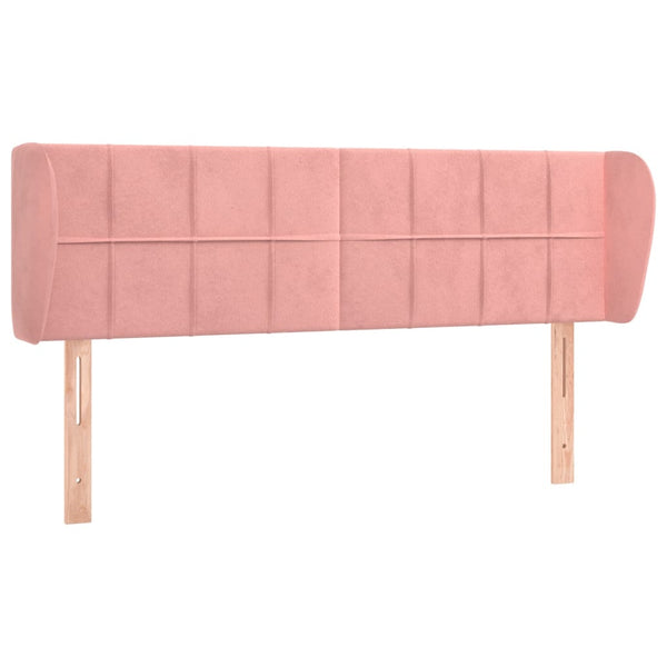 Kopfteil mit Ohren Rosa 147x23x78/88 cm Samt