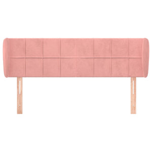 Kopfteil mit Ohren Rosa 147x23x78/88 cm Samt