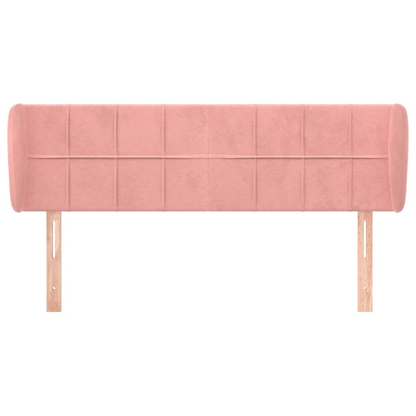 Kopfteil mit Ohren Rosa 147x23x78/88 cm Samt