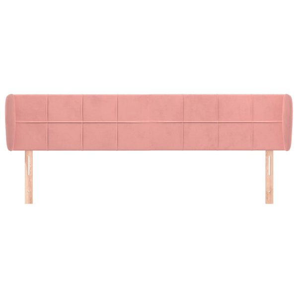 Kopfteil mit Ohren Rosa 183x23x78/88 cm Samt