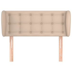 Kopfteil mit Ohren Cappuccino-Braun 83x23x78/88 cm Kunstleder