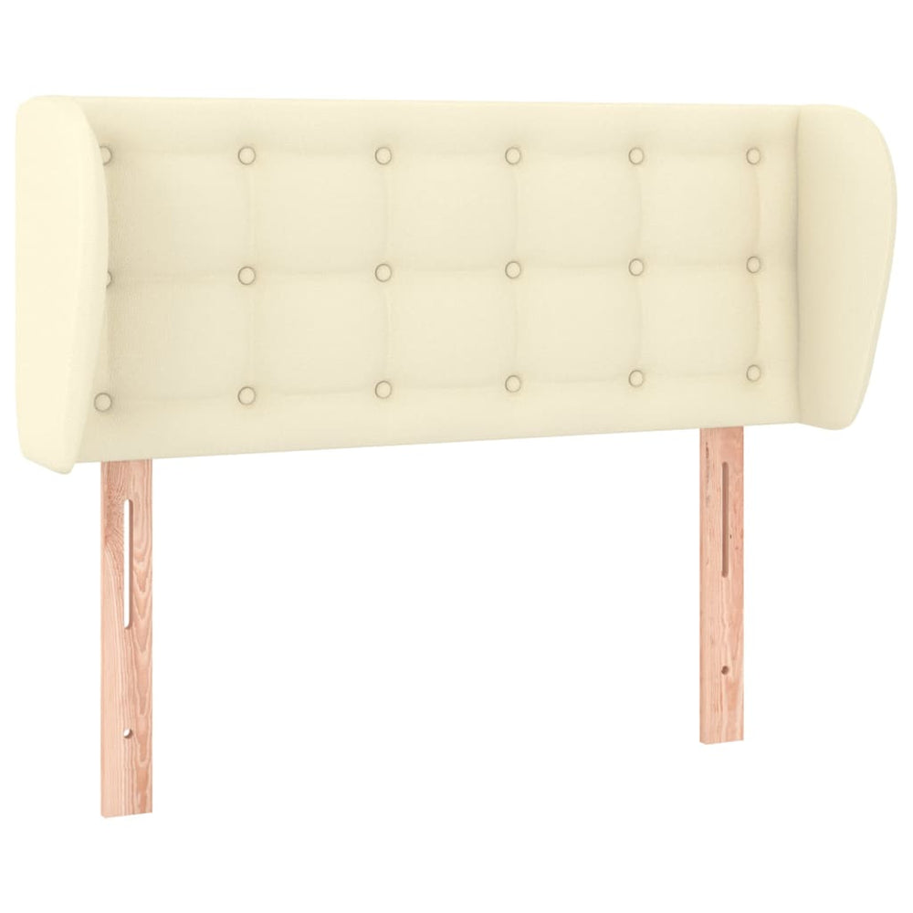 Kopfteil mit Ohren Creme 93x23x78/88 cm Kunstleder