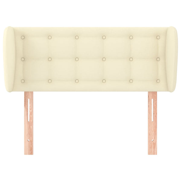 Kopfteil mit Ohren Creme 93x23x78/88 cm Kunstleder