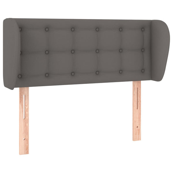 vidaXL Tête de lit à oreilles gris 93x23x78/88 cm similicuir