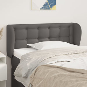 vidaXL Tête de lit à oreilles gris 93x23x78/88 cm similicuir