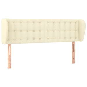 Kopfteil mit Ohren Creme 147x23x78/88 cm Kunstleder