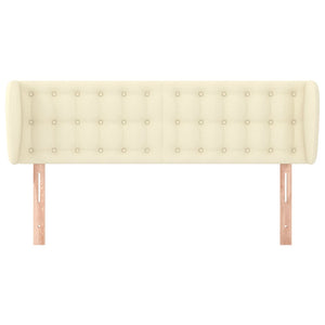 Kopfteil mit Ohren Creme 147x23x78/88 cm Kunstleder