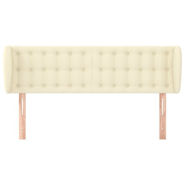 Kopfteil mit Ohren Creme 147x23x78/88 cm Kunstleder