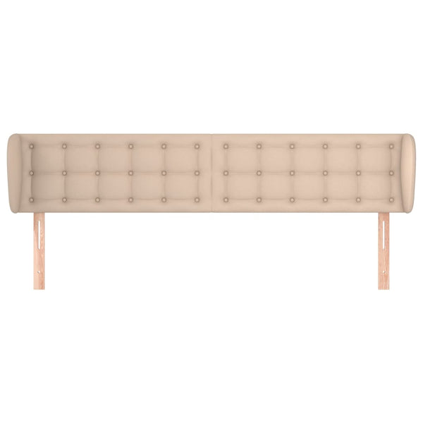 Kopfteil mit Ohren Cappuccino-Braun 163x23x78/88 cm Kunstleder