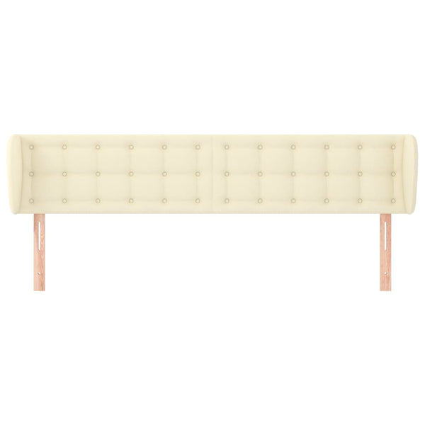 Kopfteil mit Ohren Creme 183x23x78/88 cm Kunstleder