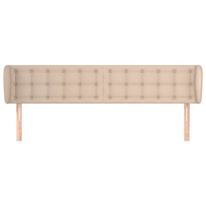 Kopfteil mit Ohren Cappuccino-Braun 183x23x78/88 cm Kunstleder
