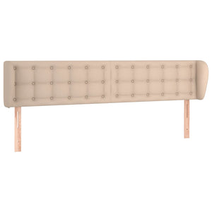 Kopfteil mit Ohren Cappuccino-Braun 203x23x78/88 cm Kunstleder