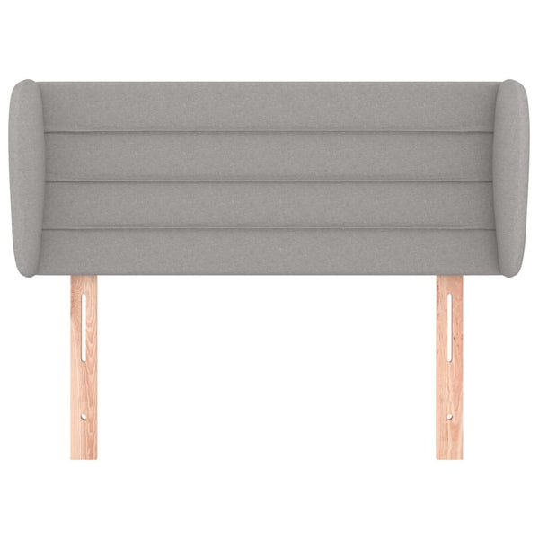 Kopfteil mit Ohren Hellgrau 83x23x78/88 cm Stoff