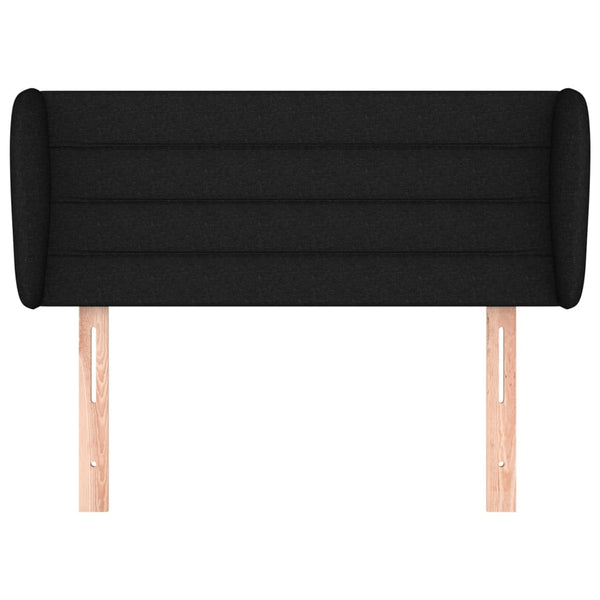 vidaXL Tête de lit à oreilles Noir 83x23x78/88 cm Tissu