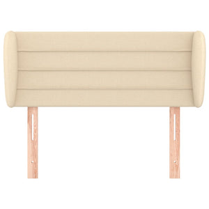Kopfteil mit Ohren Creme 83x23x78/88 cm Stoff