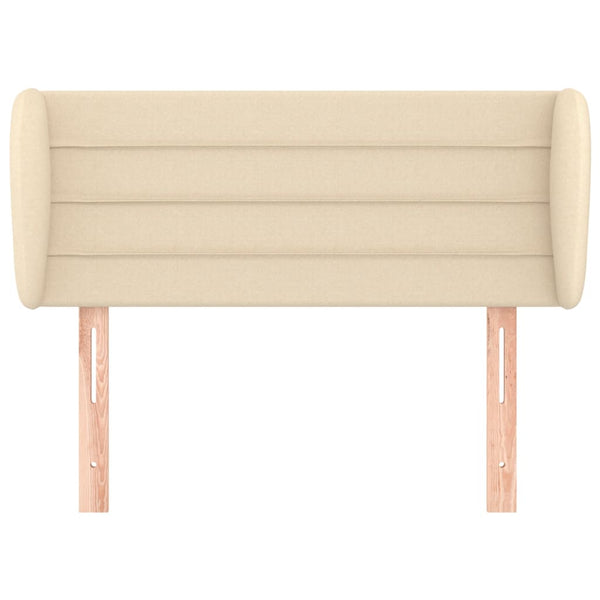 Kopfteil mit Ohren Creme 83x23x78/88 cm Stoff